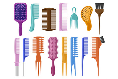 Cartoon hair brushes. Hair care plastic hair combs, fashionable hair s