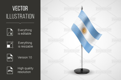 Table flag of Argentina