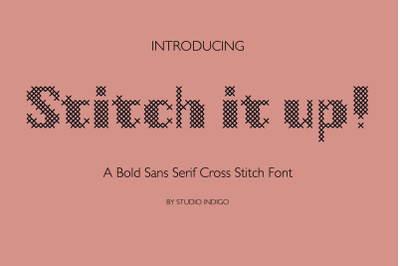 Stitch it up a Bold Cross-Stitch font