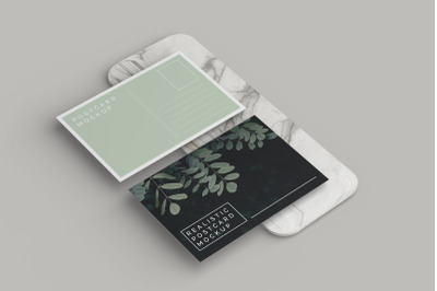 Realistic Postcard Mockup