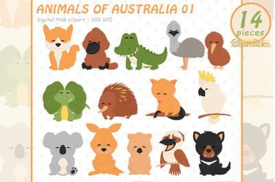 Cute AUSTRALIAN animals clipart, AUSSIE animals