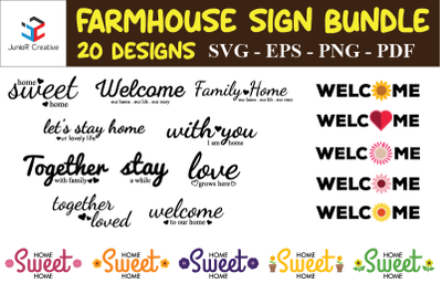 The Farmhouse Sign Bundle SVG