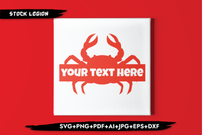 Custom Crab Red SVG