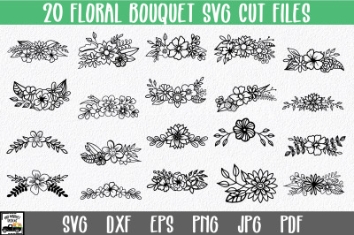 Floral Bouquet SVG Bundle - Flower SVG Bundle