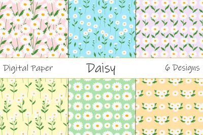 Daisy patterns. Daisy SVG. Flowers patterns. Daisy botanical