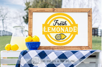 Fresh Lemonade SVG | Farmhouse Lemons Sign | DXF and More