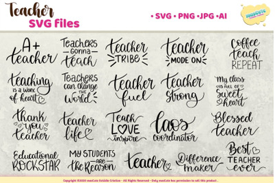 Teacher SVG Bundle, Teacher Sublimation Bundle
