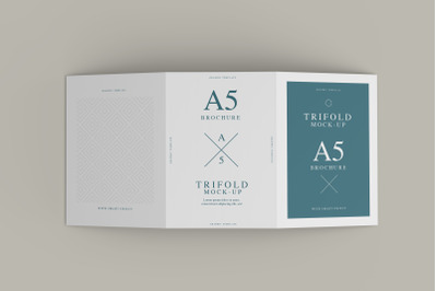 A5 Trifold Mockup Template