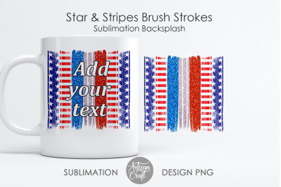 American flag sublimation, Brushstrokes