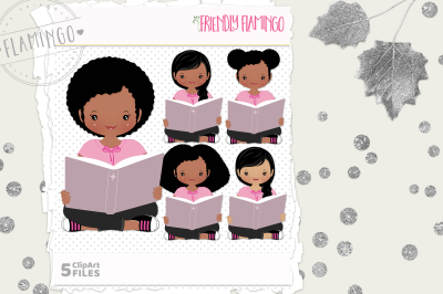 Story Time Girl Clipart