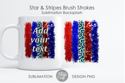 Brushstroke PNG, red blue leopard