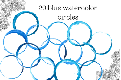 Watercolor circles for logo, Blue circles for logo