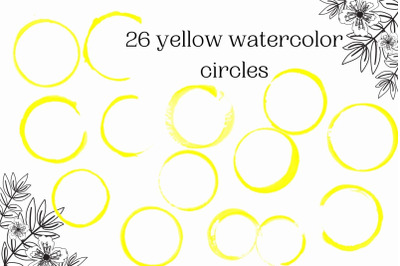 Watercolor circles for logo, Yellow circles for logo,