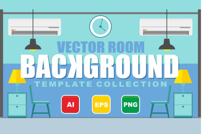 Vector Room Background Template Collection