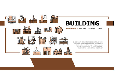 Building Construction Landing Header Vector