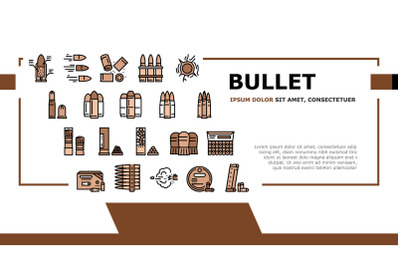 Bullet Ammunition Landing Header Vector