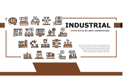 Industrial Process Landing Header Vector