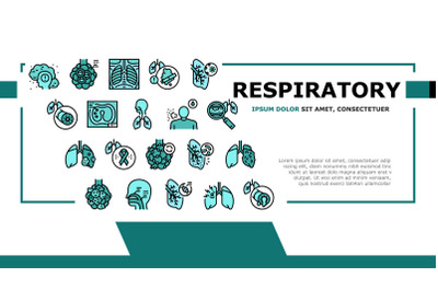 Respiratory Disease Landing Header Vector