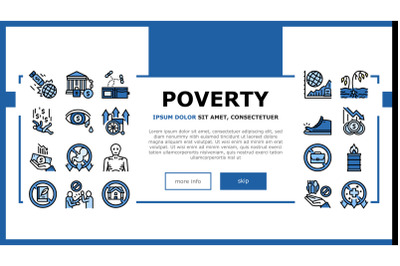 Poverty Destitution Landing Header Vector