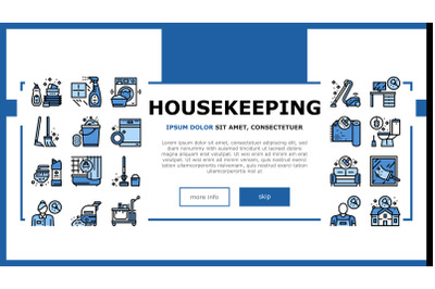 Housekeeping Cleaning Landing Header Vector