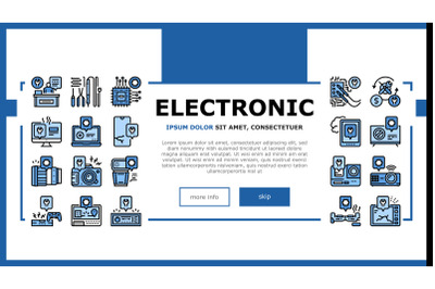 Electronic Repair Landing Header Vector