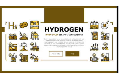 Hydrogen Industry Landing Header Vector