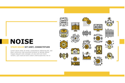 White Noise Hearing Landing Header Vector