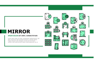 Mirror Installation Landing Header Vector