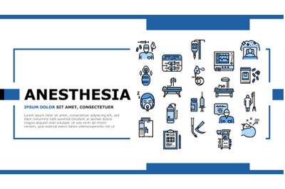 Anesthesiologist Tool Landing Header Vector