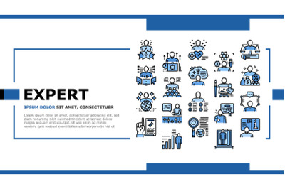 Expert Human Skills Landing Header Vector