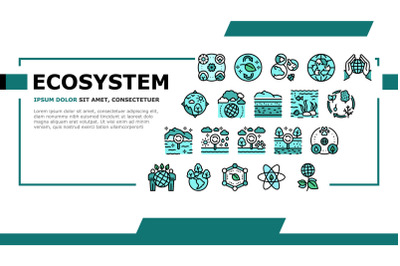 Ecosystem Environment Landing Header Vector