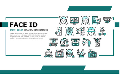 Face Id Technology Landing Header Vector