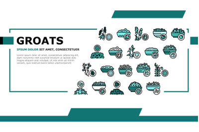 Groats Natural Food Landing Header Vector