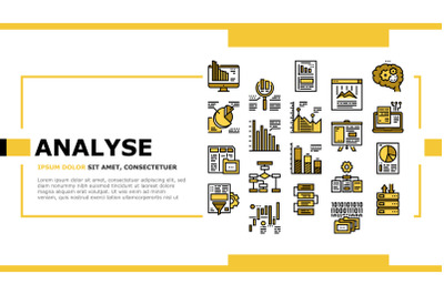 Analyze Infographic Landing Header Vector