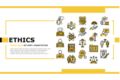 Business Ethics Moral Landing Header Vector