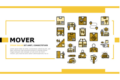 Mover Express Service Landing Header Vector