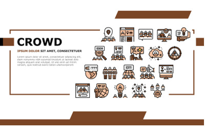 Crowdsourcing Business Landing Header Vector