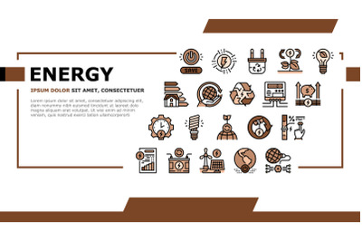 Energy Saving Tool Landing Header Vector