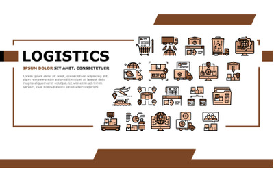 Logistics Business Landing Header Vector