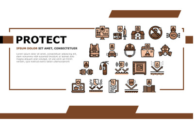 Protect Technology Landing Header Vector