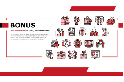 Bonus Present Of Sales Landing Header Vector