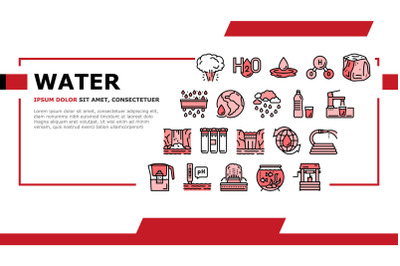 Water Purification Landing Header Vector