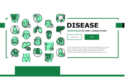 Disease Human Organ Landing Header Vector