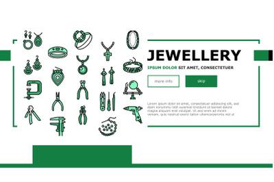 Handmade Jewellery Landing Header Vector