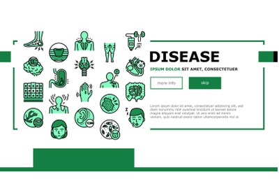 Disease Human Problem Landing Header Vector