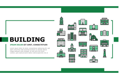 Building Architecture Landing Header Vector