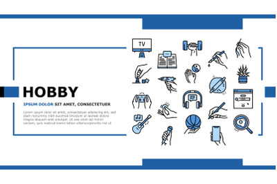 Hobby Leisure Time Landing Header Vector