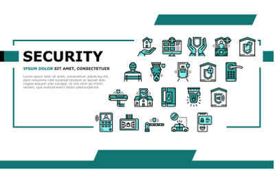 Home Security Device Landing Header Vector