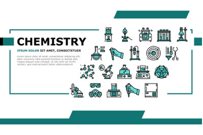 Chemistry Laboratory Landing Header Vector