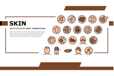 Skin Disease Symptom Landing Header Vector